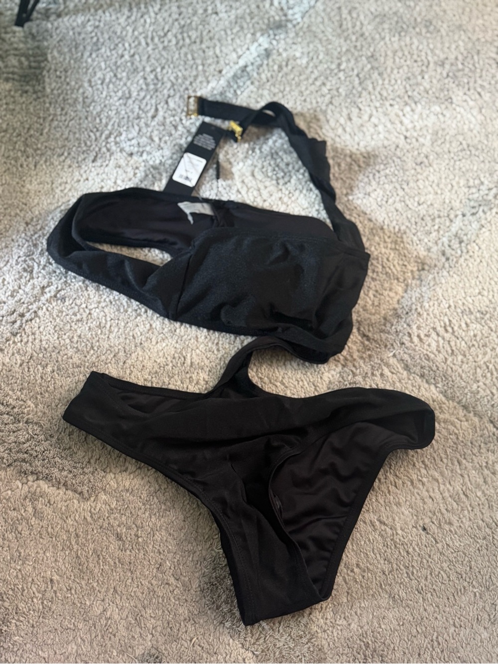 Fashion Nova Black One-Piece Cutout Swimsuit
